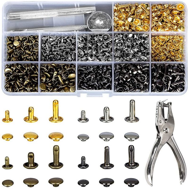 Metal Double Cap Rivets Stud R - Rivet Setter Tool ulasan dan harga
