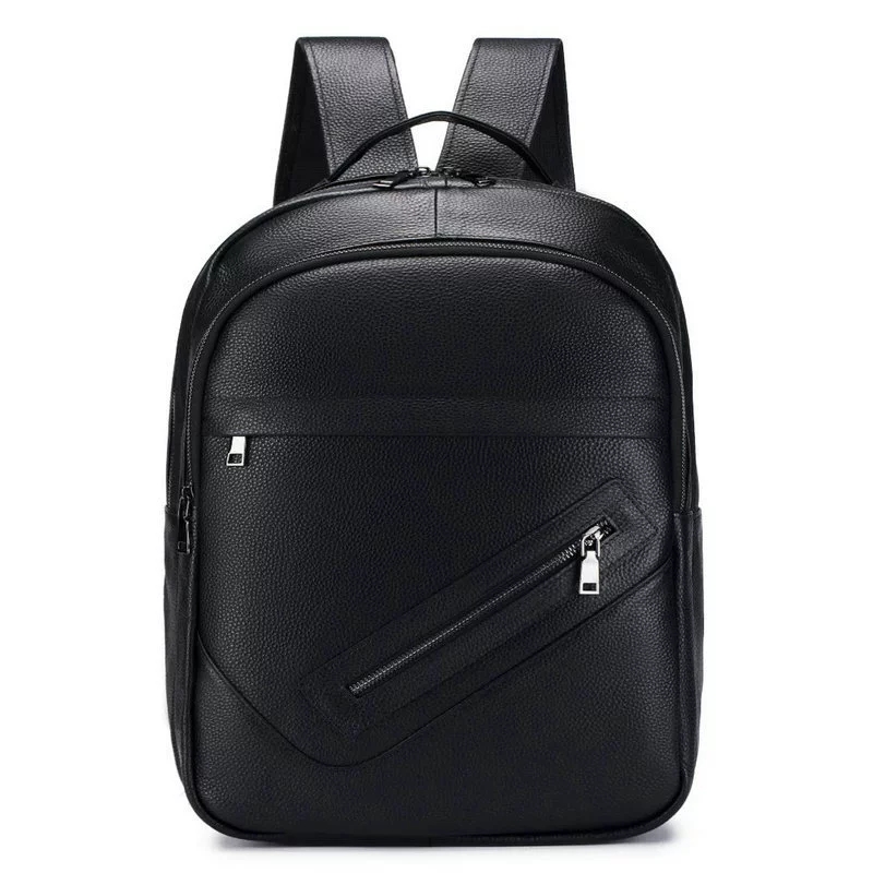 Black Genuine Leather Laptop B - Leather Work Rucksack Mens ulasan dan harga
