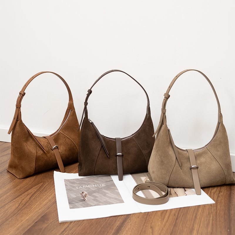 Ladies' suede handbag designer - Leatherwork Designs ulasan dan harga